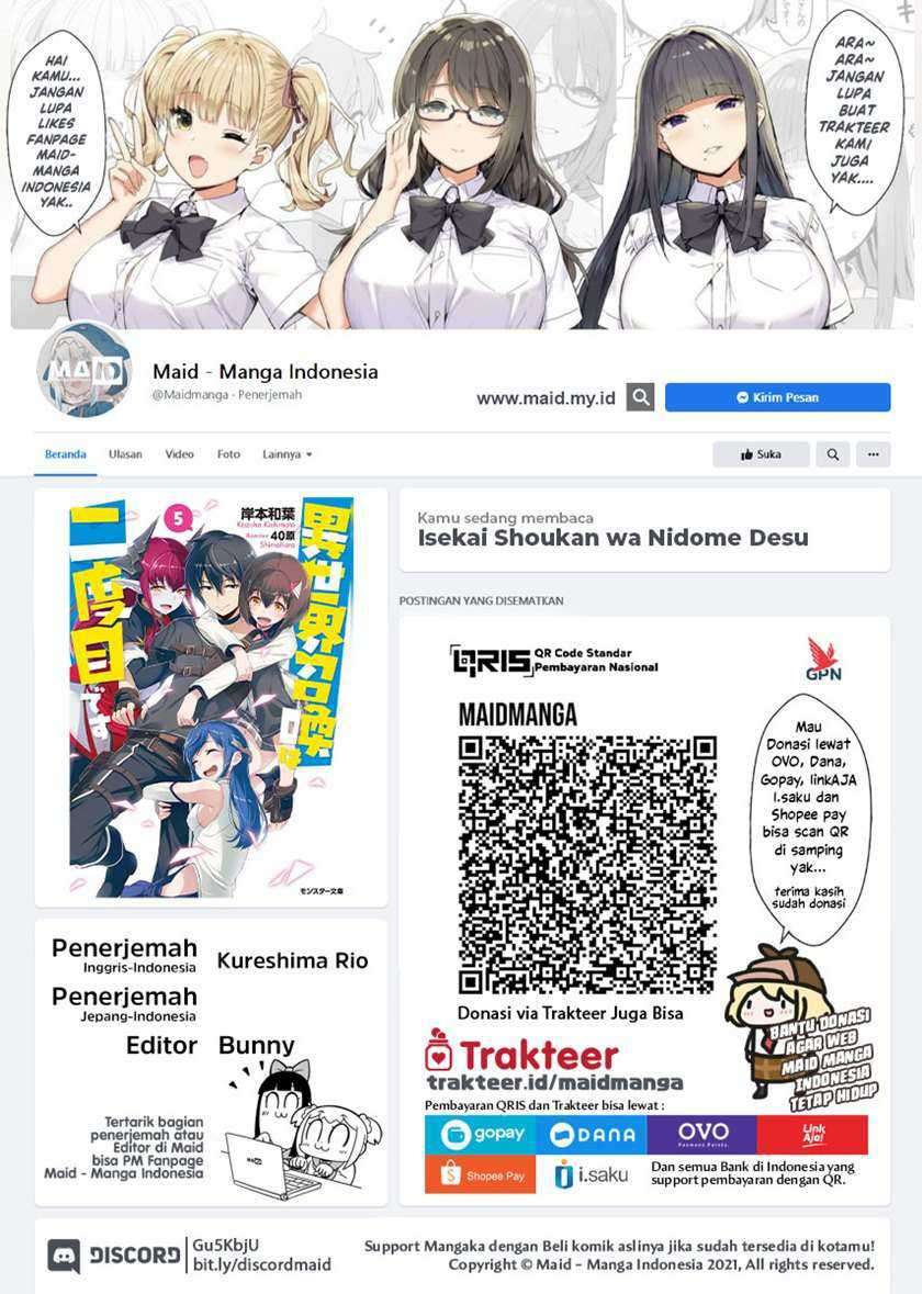 Baca Komik Isekai Shoukan wa Nidome Desu Chapter 21 Gambar 1