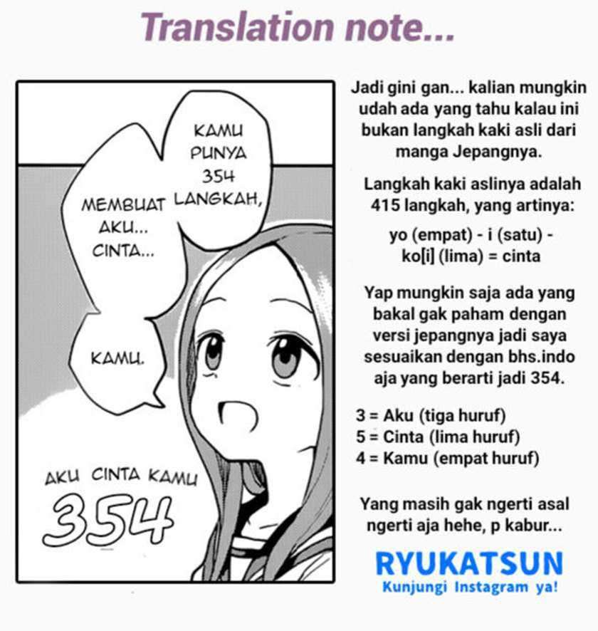 Karakai Jouzu no Takagi-san Chapter 122 Gambar 19