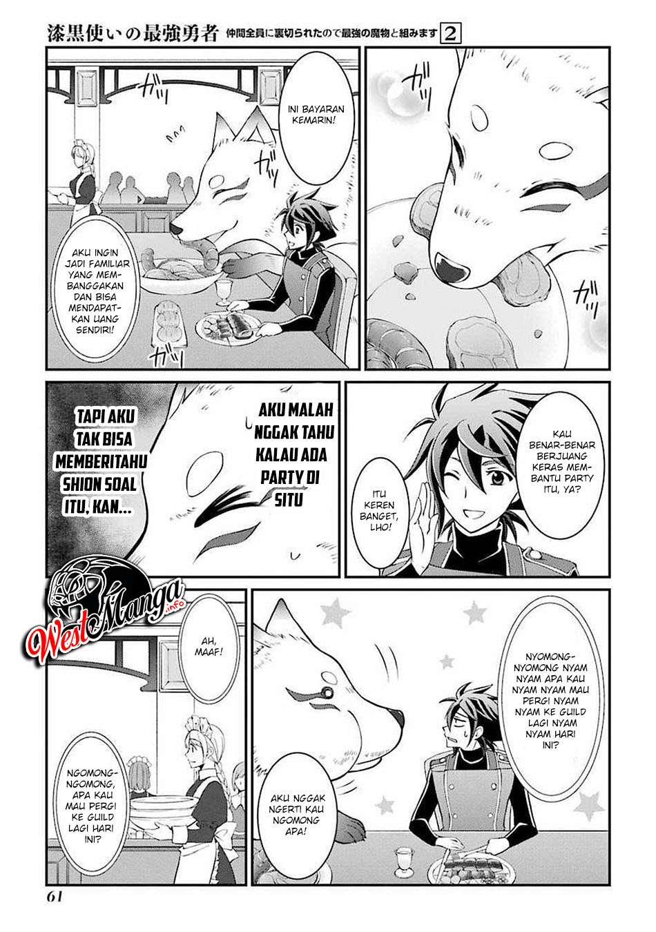 Shikkoku tsukai no saikyo yusha nakama zen’in ni uragira retanode saikyo no mamono Chapter 5 Gambar 9