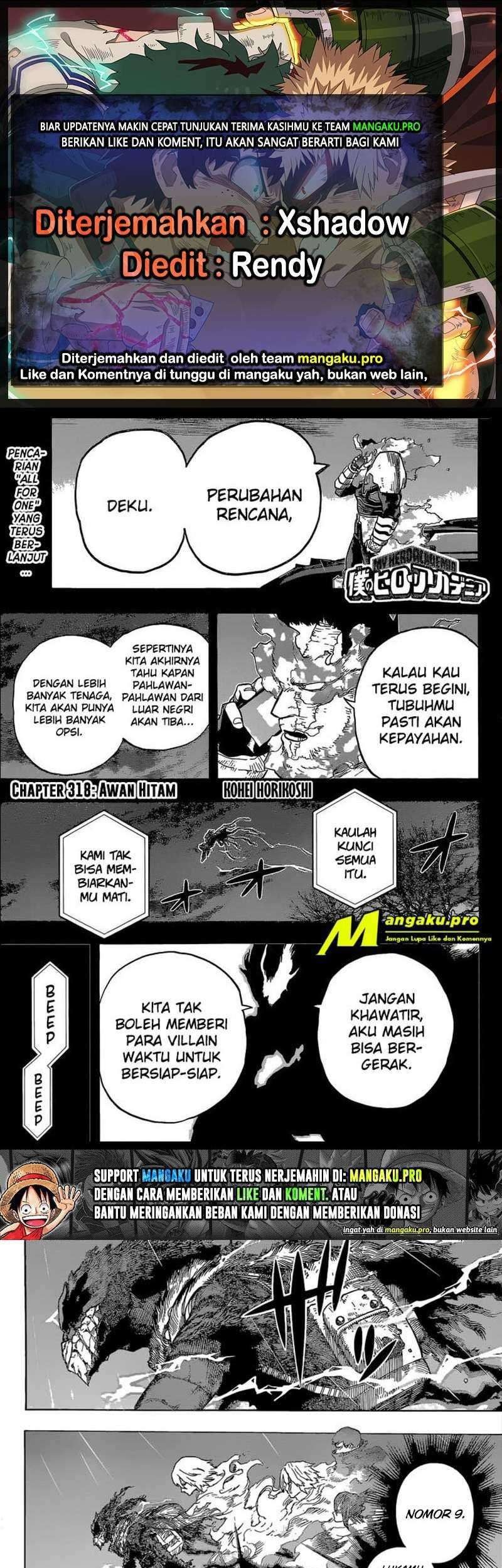 Baca Komik Boku no Hero Academia Chapter 318 Gambar 1