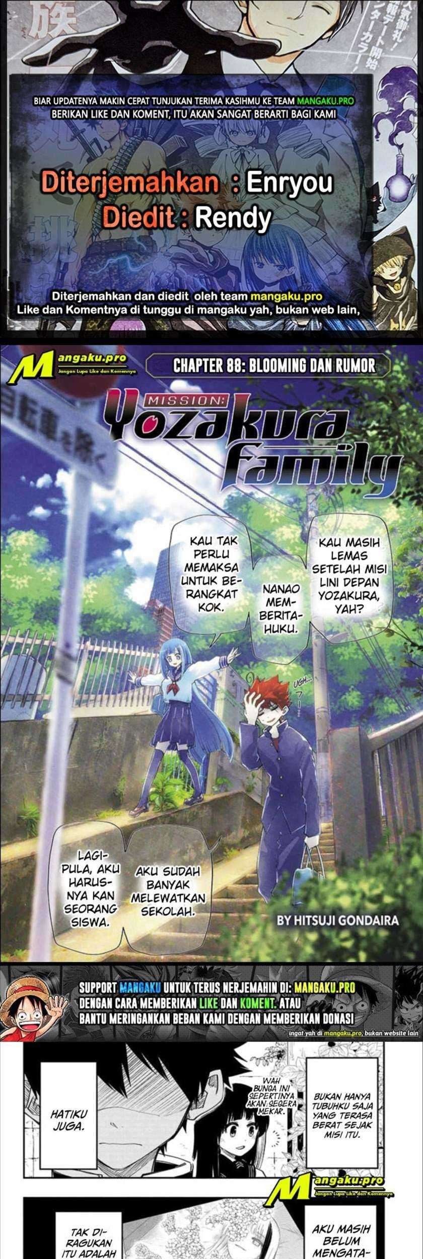 Baca Komik Mission: Yozakura Family Chapter 88 Gambar 1