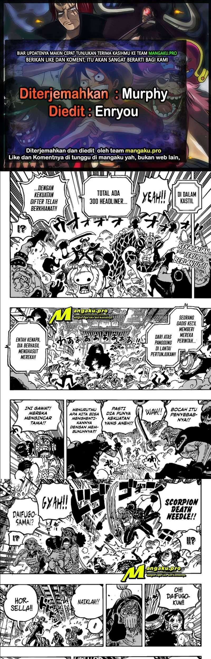 Baca Komik One Piece Chapter 1018 Gambar 1
