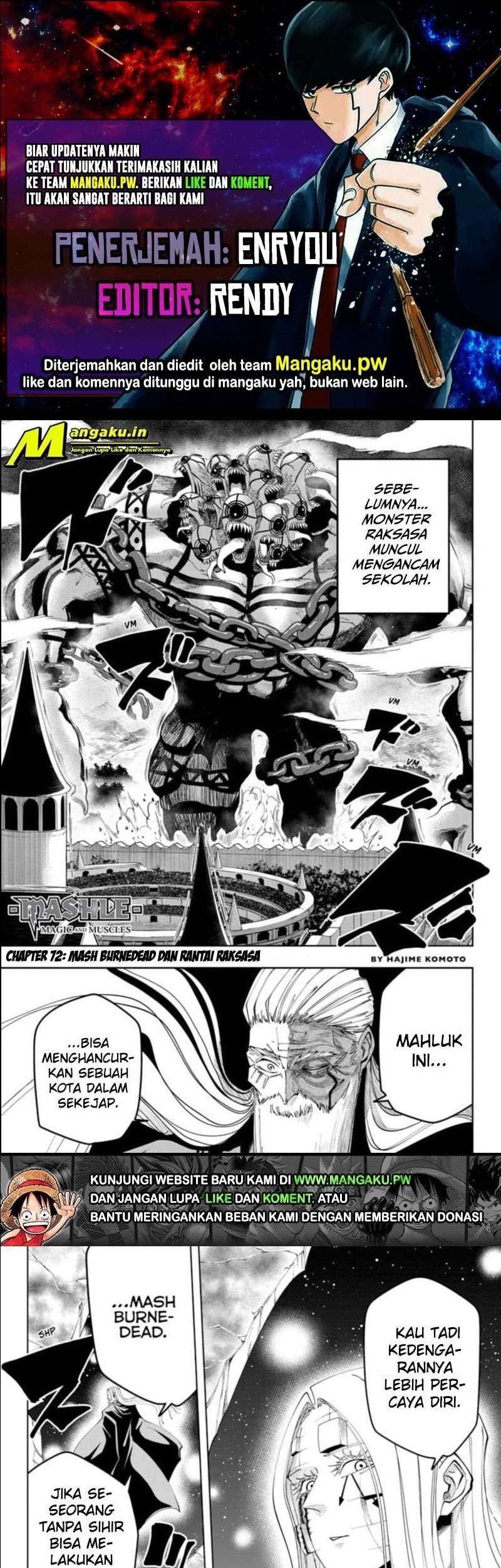 Baca Komik Mashle: Magic and Muscles Chapter 72 Gambar 1