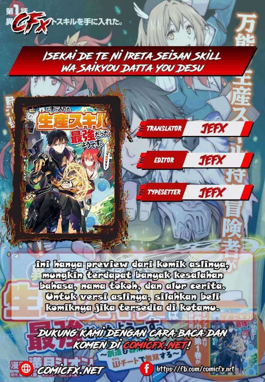 Baca Manga Isekai de Te ni Ireta Seisan Skill wa Saikyou datta You desu Chapter 7.2 Gambar 2