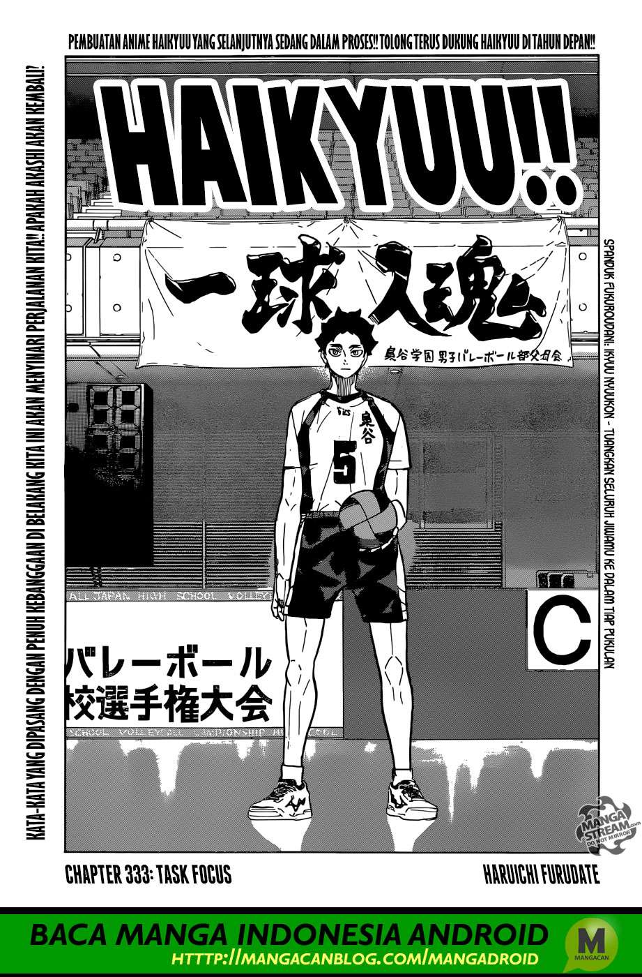 Baca Komik Haikyuu!! Chapter 333 Gambar 1