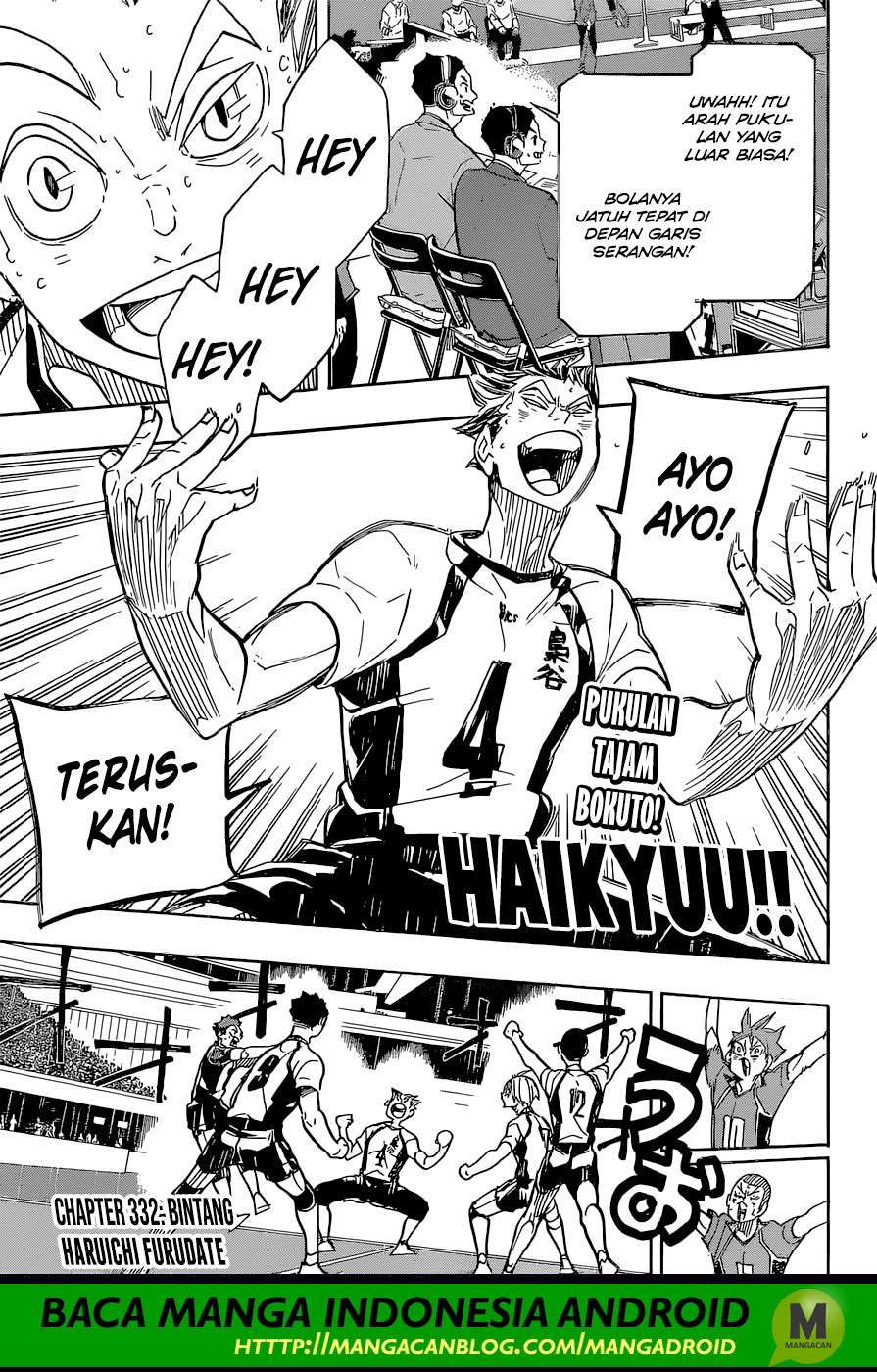 Baca Komik Haikyuu!! Chapter 332 Gambar 1