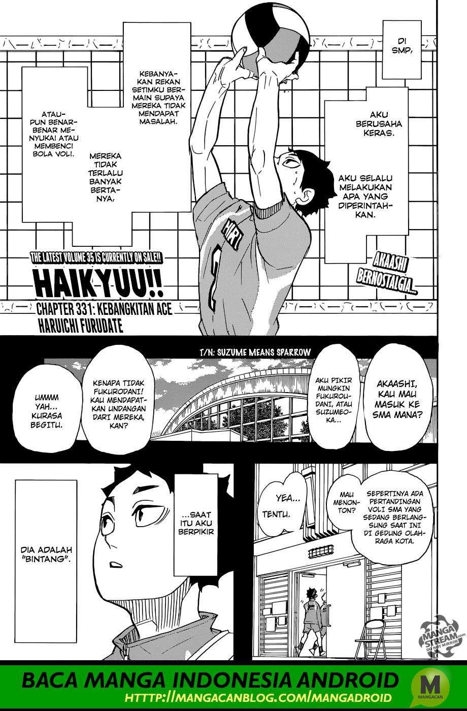 Baca Komik Haikyuu!! Chapter 331 Gambar 1