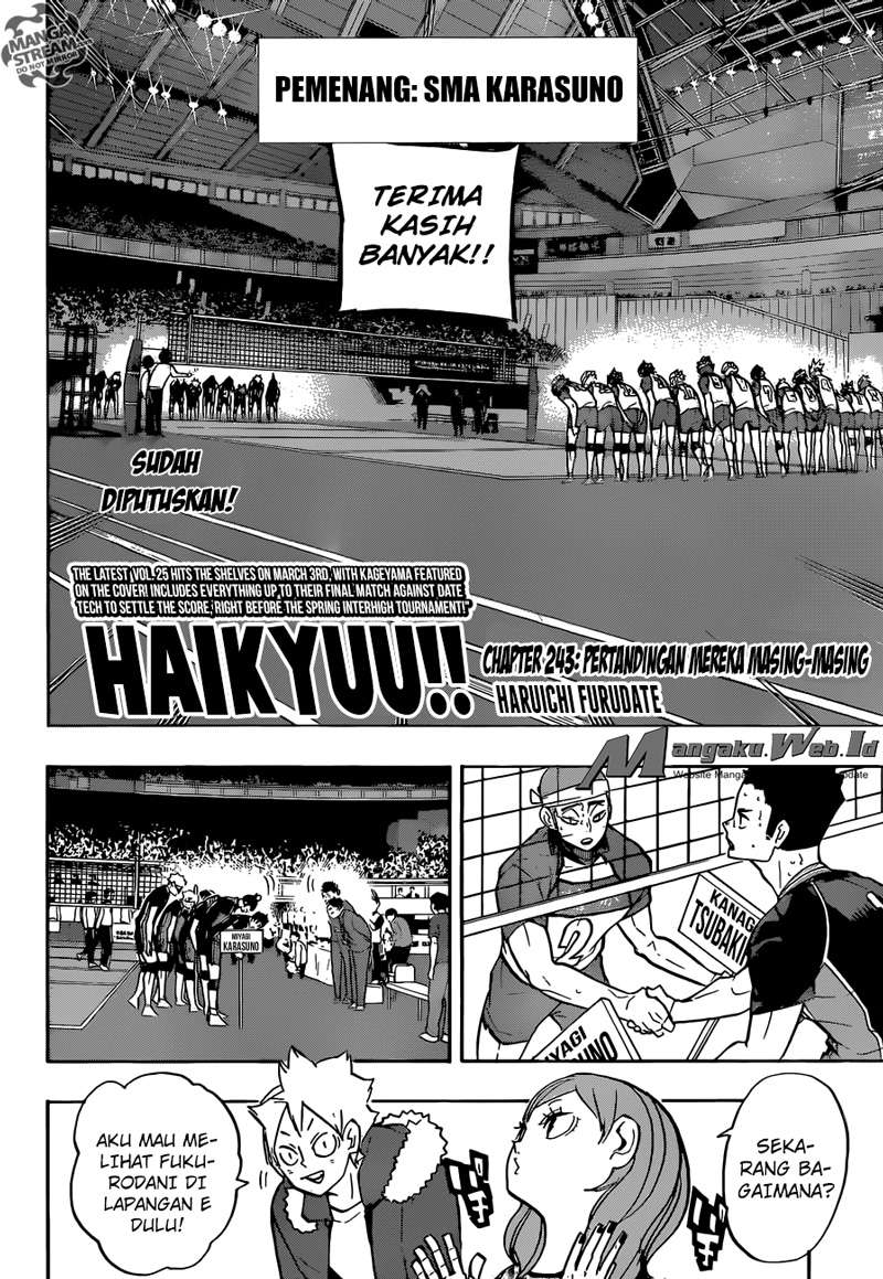 Baca Manga Haikyuu!! Chapter 243 Gambar 2