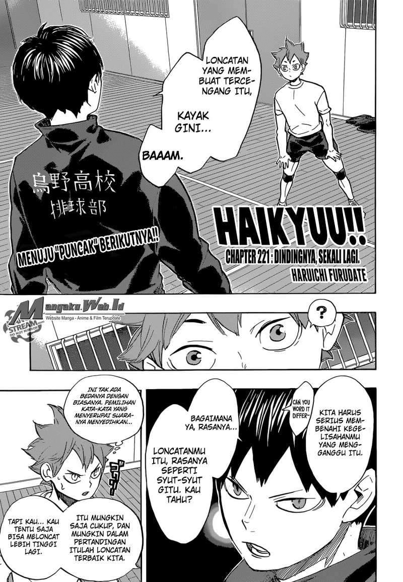 Baca Manga Haikyuu!! Chapter 221 Gambar 2