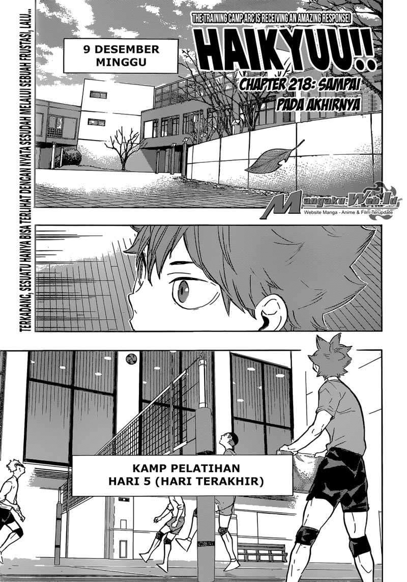 Baca Manga Haikyuu!! Chapter 218 Gambar 2