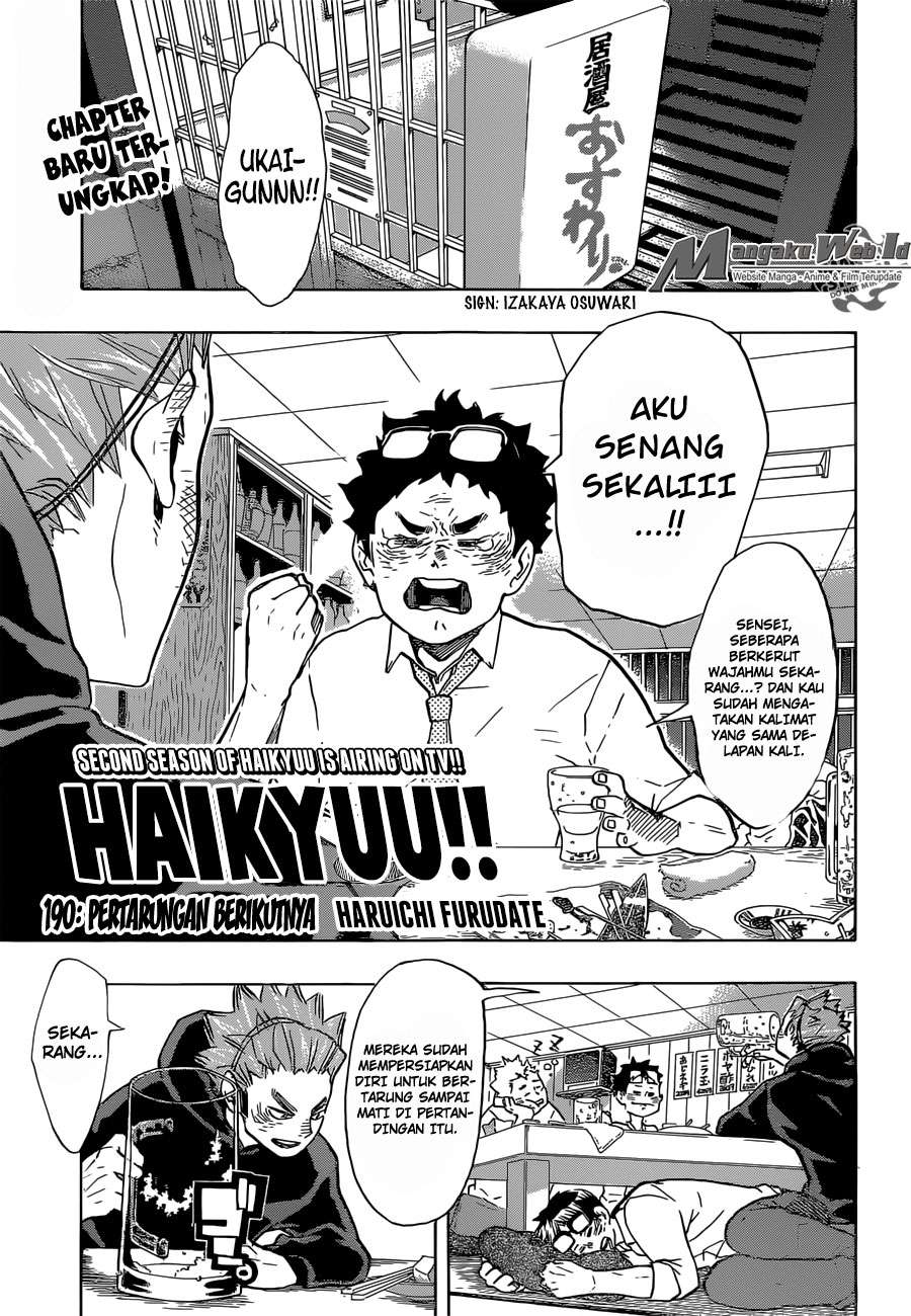 Baca Manga Haikyuu!! Chapter 190 Gambar 2