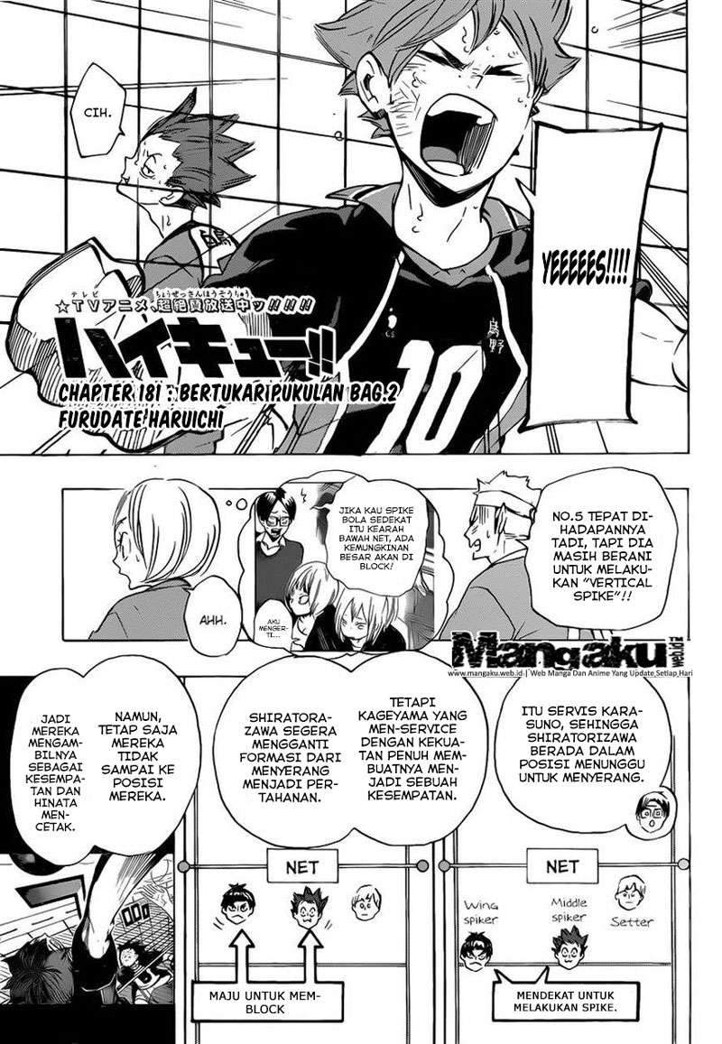 Baca Manga Haikyuu!! Chapter 181 Gambar 2