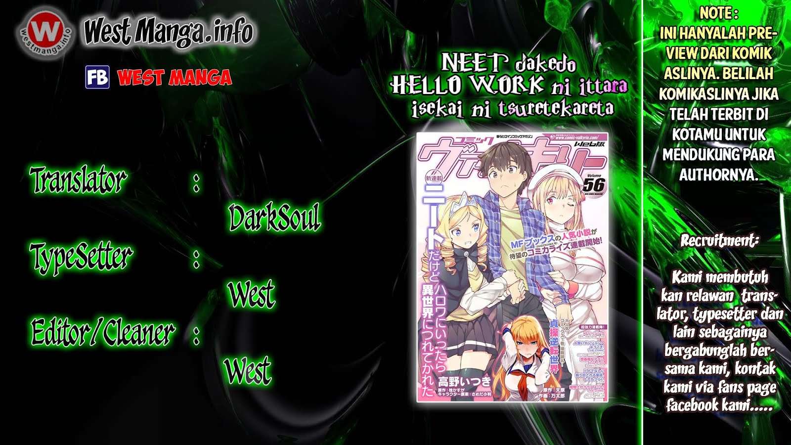 Baca Komik NEET dakedo Hello Work ni Ittara Isekai ni Tsuretekareta Chapter 3 Gambar 1