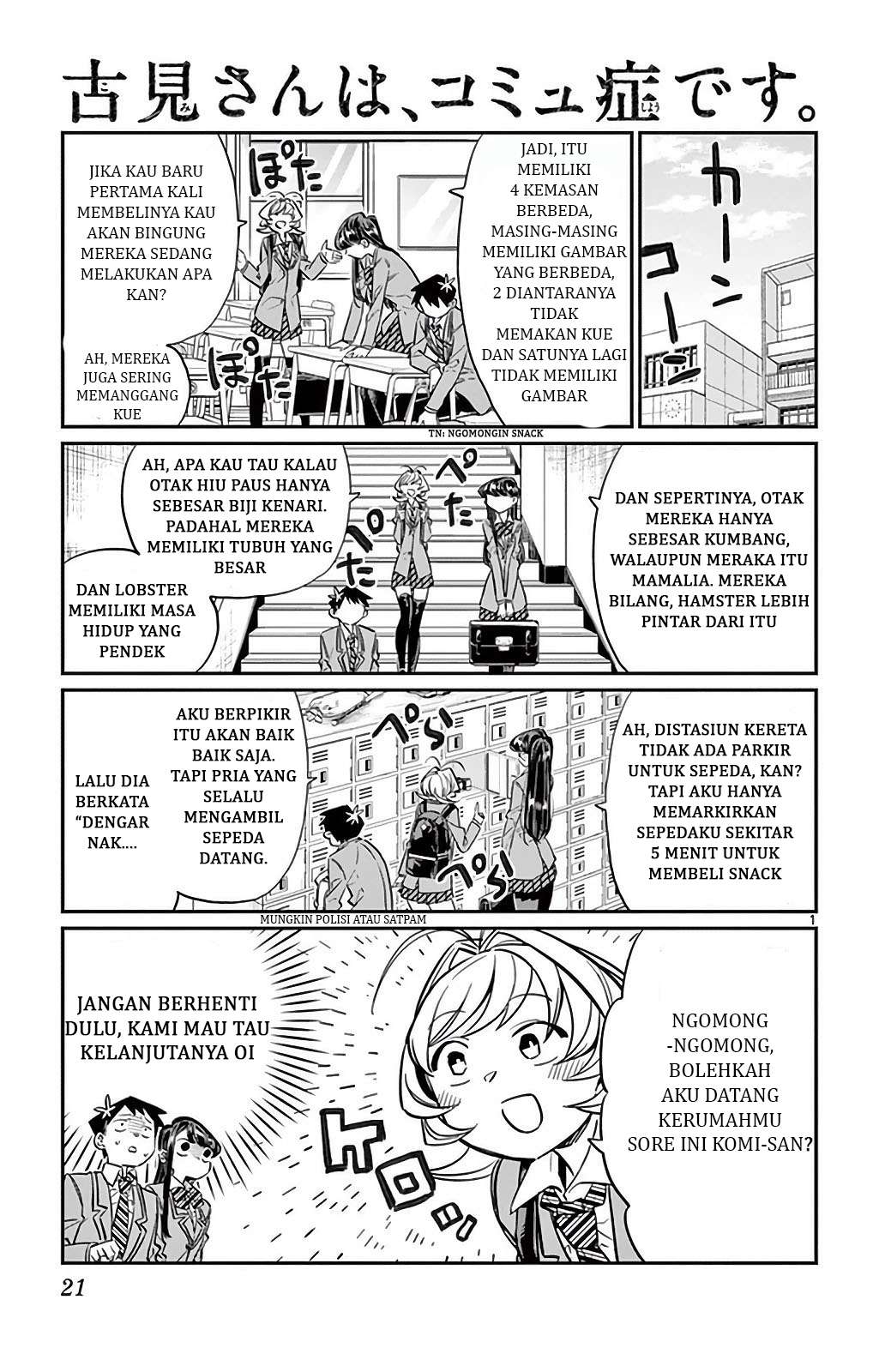 Baca Komik Komi-san wa Komyushou Desu Chapter 22 Gambar 1