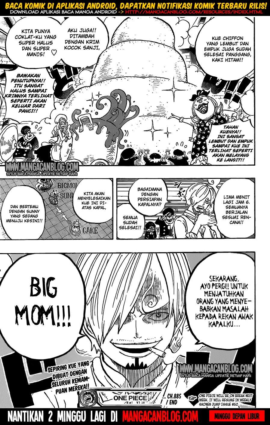 One Piece Chapter 885 Gambar 17