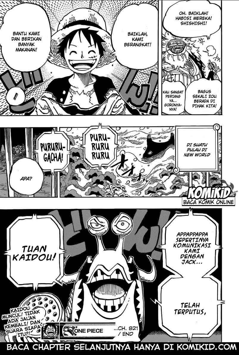 One Piece Chapter 821 Gambar 19