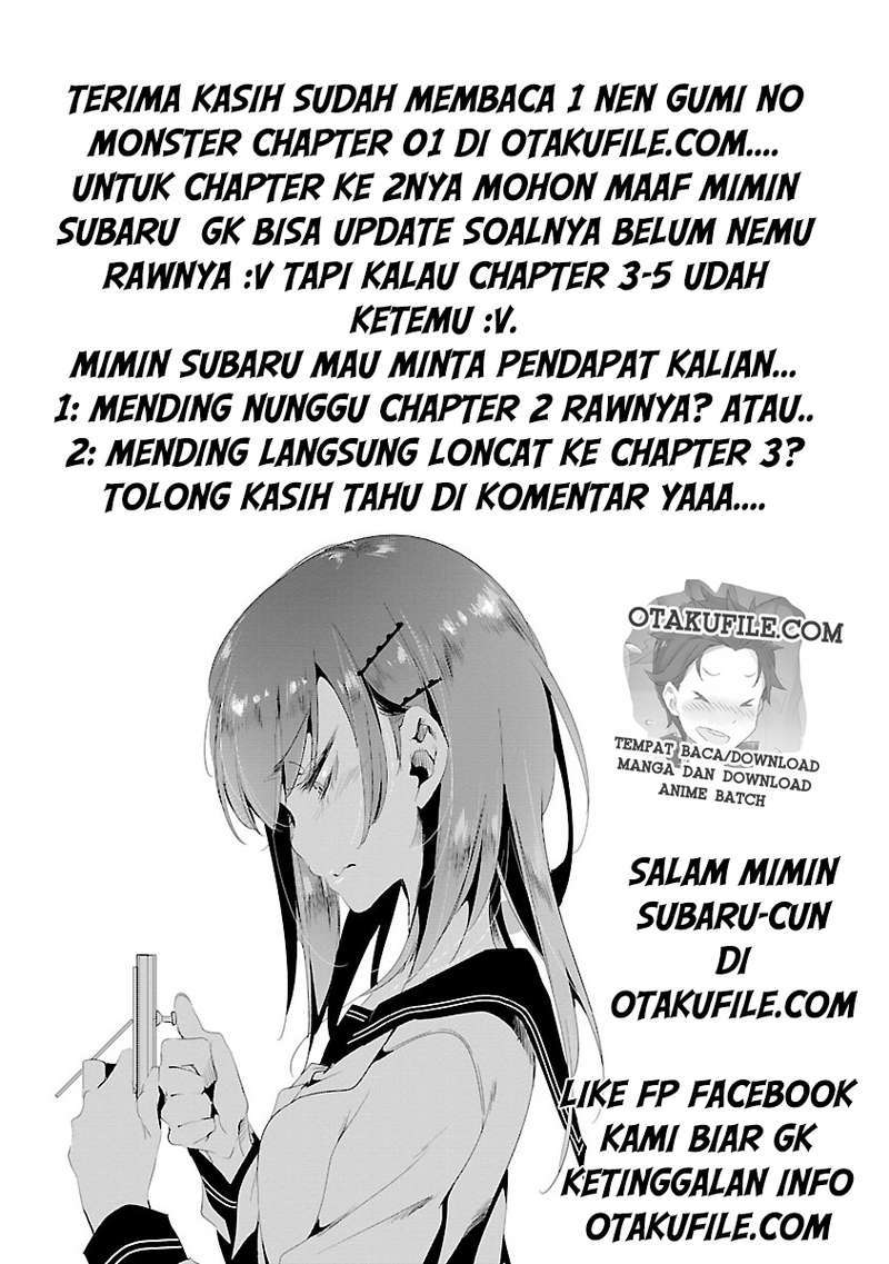 1-nen A-gumi no Monster Chapter 01 Gambar 63