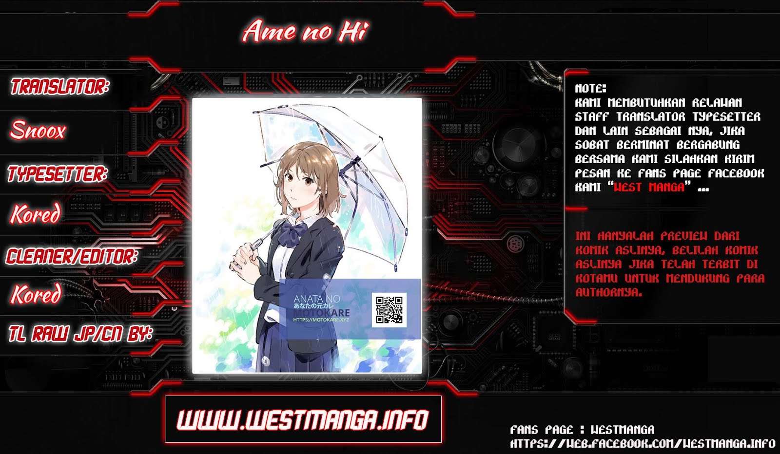 Baca Manga Ame no Hi Chapter 01. Gambar 2