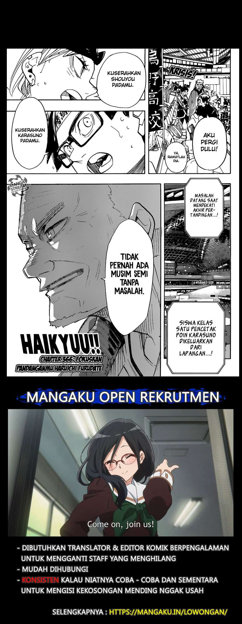 Baca Manga Haikyuu!! Chapter 366 Gambar 2