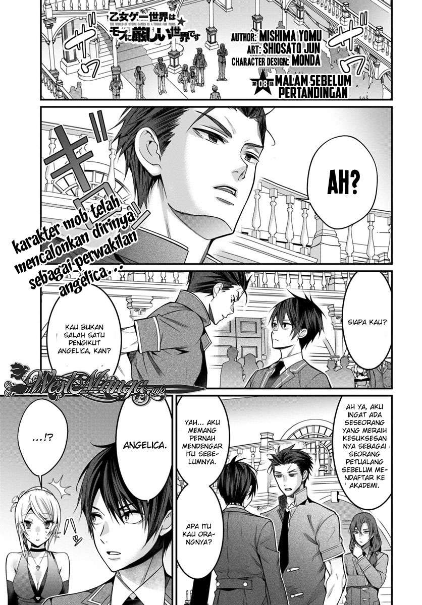 Baca Manga Otome Game Sekai wa Mob ni Kibishii Sekai Desu Chapter 08 Gambar 2